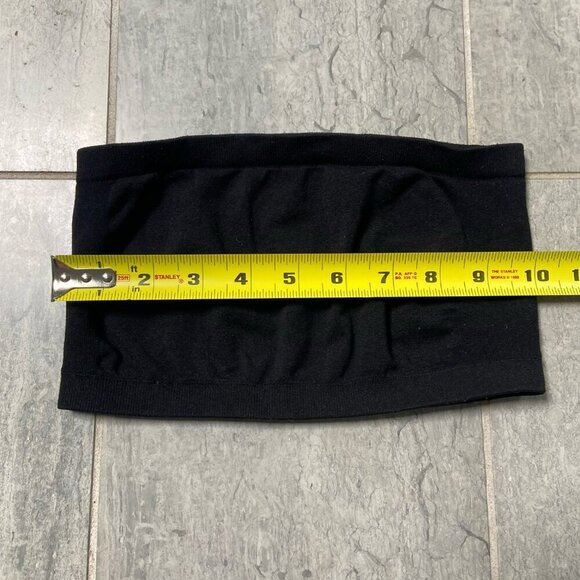 Malibu Sugar Seamless Strapless Bandeau Tube Top – Black, One Size (Fits XS–S) - Picture 4 of 5